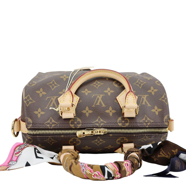 LOUIS VUITTON Speedy 25 Bandouliere Monogram Canvas Shoulder Bag Brown