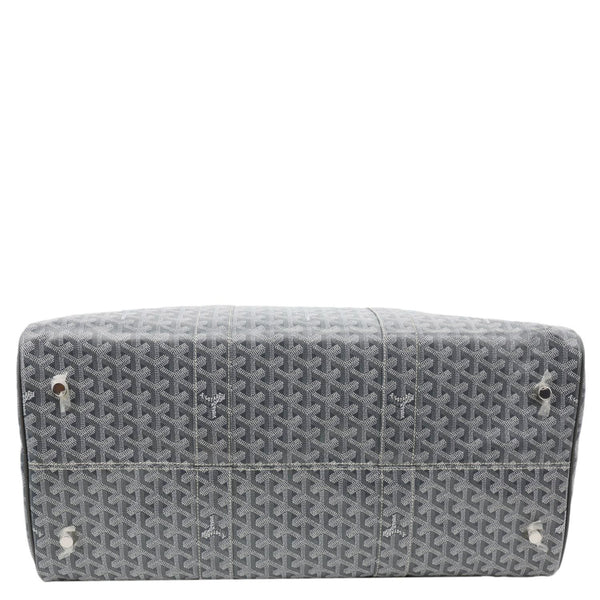 GOYARD 50 Chevron Print Canvas Boston Bag Grey