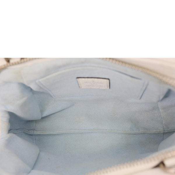 LOUIS VUITTON Scala Mini Monogram Mahina Perforated Leather Pouch Light Blue