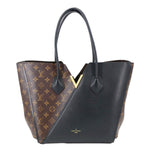 LOUIS VUITTON Kimono Monogram Canvas Leather Tote Bag Black