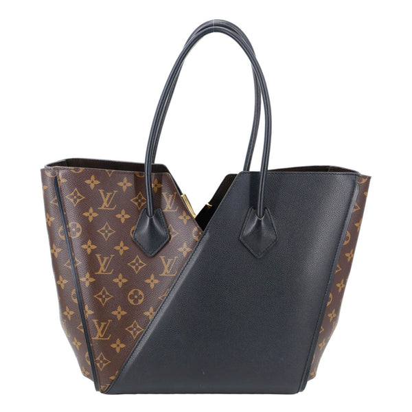 LOUIS VUITTON Kimono Monogram Canvas Leather Tote Bag Black
