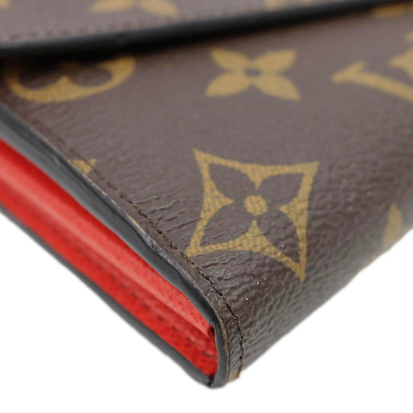LOUIS VUITTON Sarah Monogram Canvas Wallet Red