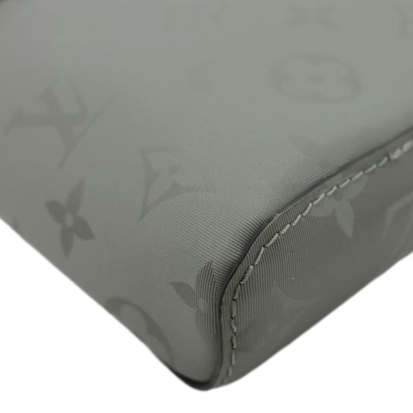 LOUIS VUITTON Titanium Monogram Canvas Messenger Bag Grey