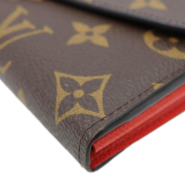 LOUIS VUITTON Sarah Monogram Canvas Wallet Red