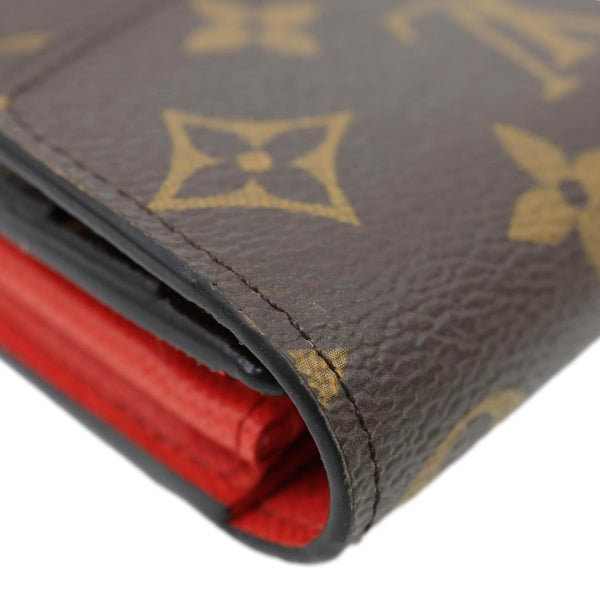 LOUIS VUITTON Sarah Monogram Canvas Wallet Red
