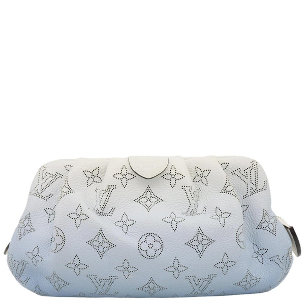 LOUIS VUITTON Scala Mini Monogram Mahina Perforated Leather Pouch Light Blue