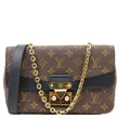 LOUIS VUITTON Marceau Monogram Canvas Chain Shoulder Bag Black
