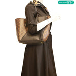 LOUIS VUITTON Kimono Monogram Canvas Leather Tote Bag Black