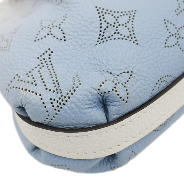 LOUIS VUITTON Scala Mini Monogram Mahina Perforated Leather Pouch Light Blue