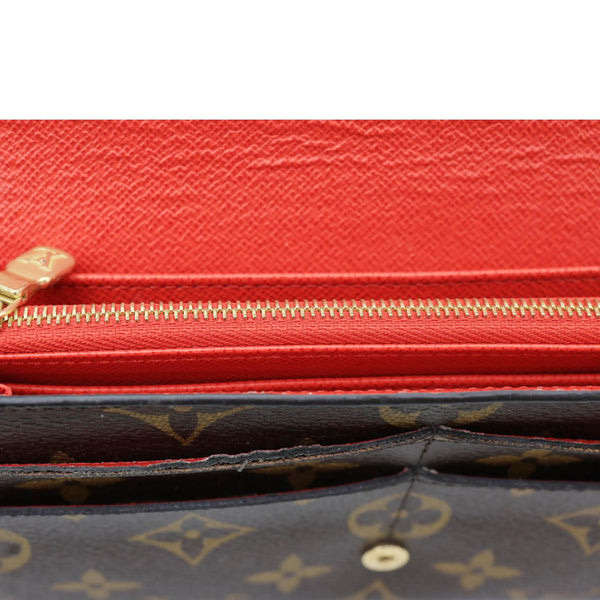 LOUIS VUITTON Sarah Monogram Canvas Wallet Red