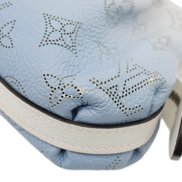 LOUIS VUITTON Scala Mini Monogram Mahina Perforated Leather Pouch Light Blue