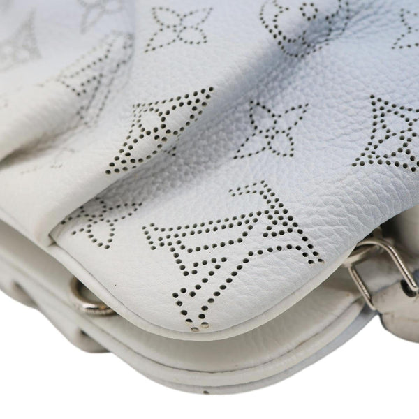 LOUIS VUITTON Scala Mini Monogram Mahina Perforated Leather Pouch Light Blue