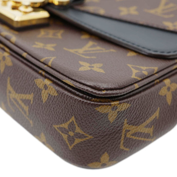 LOUIS VUITTON Marceau Monogram Canvas Chain Shoulder Bag Black