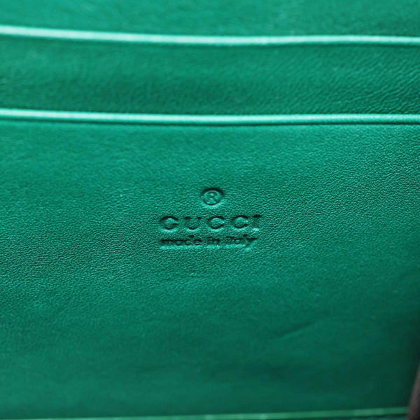 GUCCI GG Marmont Leather Crossbody Bag Green 474575