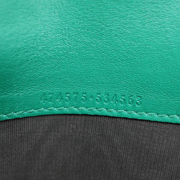 GUCCI GG Marmont Leather Crossbody Bag Green 474575