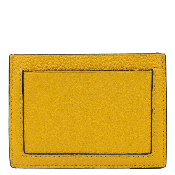 CELINE Leather Card Holder Wallet Yellow