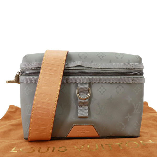 LOUIS VUITTON Titanium Monogram Canvas Messenger Bag Grey