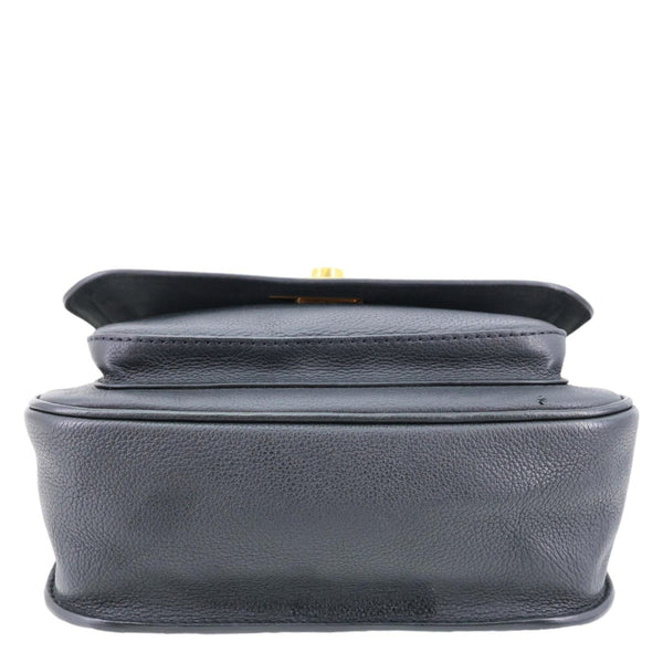 LOUIS VUITTON Lockme PM Taurillon Leather Chain Shoulder Bag Black