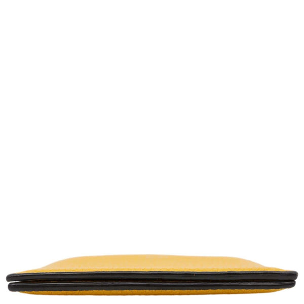 CELINE Leather Card Holder Wallet Yellow
