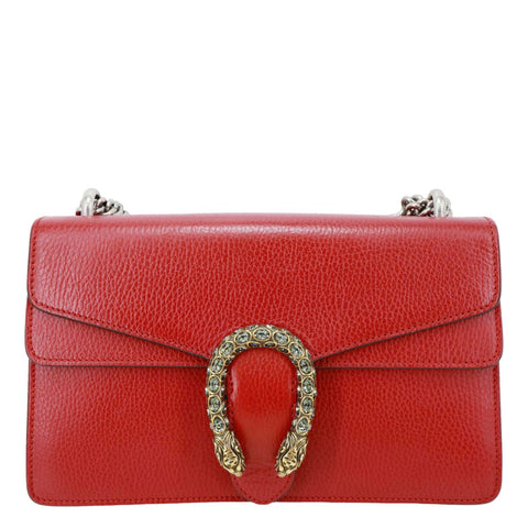 GUCCI Dionysus Small Dollar Calfskin Leather Shoulder Bag Red 400249