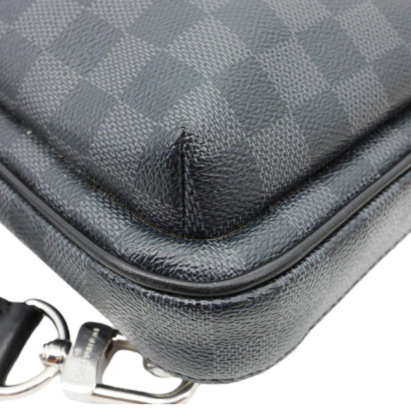 LOUIS VUITTON Avenue Sling Damier Graphite Backpack Bag Black