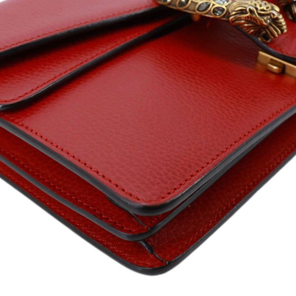 GUCCI Dionysus Small Dollar Calfskin Leather Shoulder Bag Red 400249