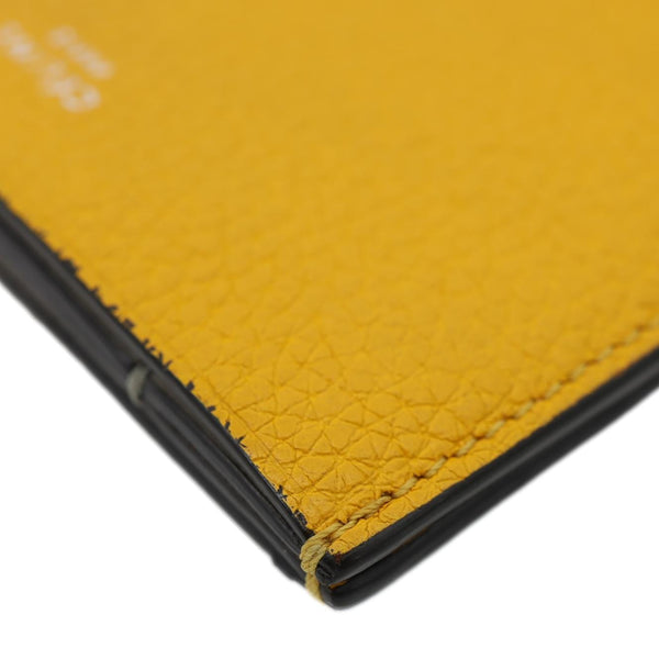 CELINE Leather Card Holder Wallet Yellow