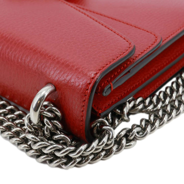 GUCCI Dionysus Small Dollar Calfskin Leather Shoulder Bag Red 400249
