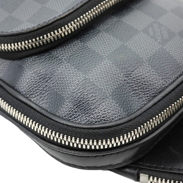 LOUIS VUITTON Avenue Sling Damier Graphite Backpack Bag Black
