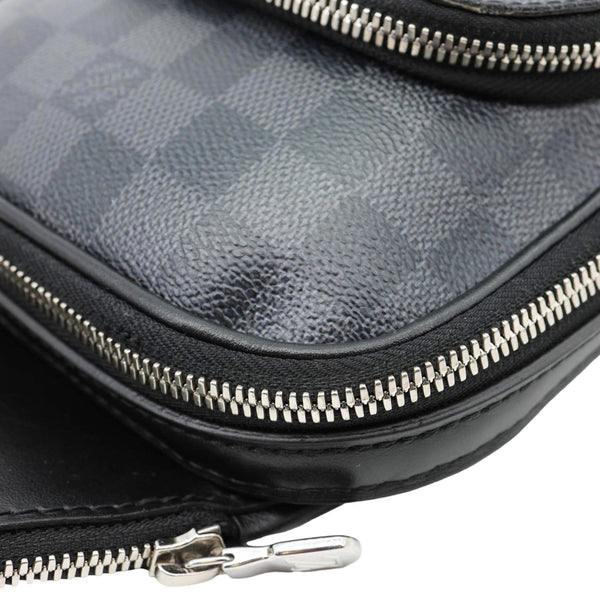 LOUIS VUITTON Avenue Sling Damier Graphite Backpack Bag Black