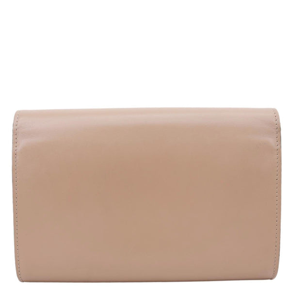 LOUIS VUITTON Chain Louise GM Studded Leather Shoulder Bag Beige