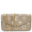 LOUIS VUITTON Felicie Pochette Giant Monogram Empreinte Crossbody Bag Bicolor