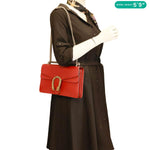 GUCCI Dionysus Small Dollar Calfskin Leather Shoulder Bag Red 400249