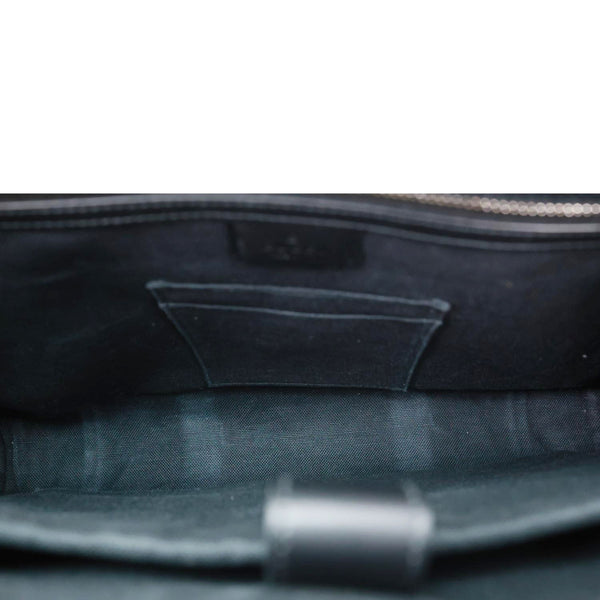 GUCCI GG Supreme Canvas Briefcase Messenger Bag Black 474135