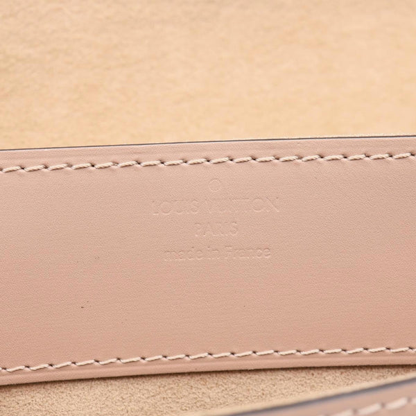 LOUIS VUITTON Chain Louise GM Studded Leather Shoulder Bag Beige