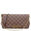 LOUIS VUITTON Favorite MM Damier Ebene Chain Shoulder Bag Brown