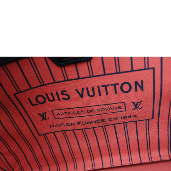 LOUIS VUITTON Neverfull MM World Tour Monogram Canvas Tote Shoulder Bag Brown