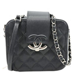 CHANEL CC Box Mini Quilted Lambskin Leather Camera Bag Black