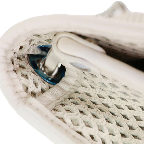 CHANEL Up In The Air Flap Perforated Calfskin Leather Shoulder Bag White
