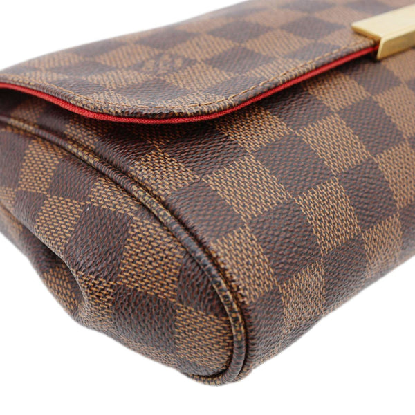 LOUIS VUITTON Favorite MM Damier Ebene Chain Shoulder Bag Brown
