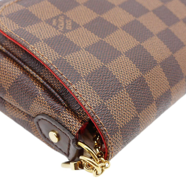 LOUIS VUITTON Favorite MM Damier Ebene Chain Shoulder Bag Brown