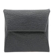 HERMES Bastia Verso Grained Goatskin Leather Coin Purse Black