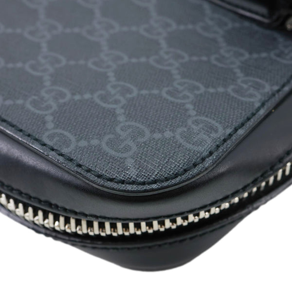 GUCCI GG Supreme Canvas Briefcase Messenger Bag Black 474135