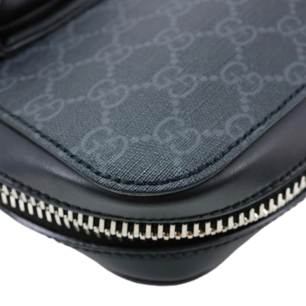 GUCCI GG Supreme Canvas Briefcase Messenger Bag Black 474135