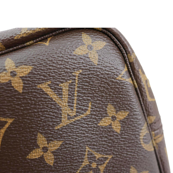 LOUIS VUITTON Neverfull MM World Tour Monogram Canvas Tote Shoulder Bag Brown