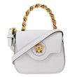VERSACE La Medusa Mini Leather Top Handle Shoulder Bag White