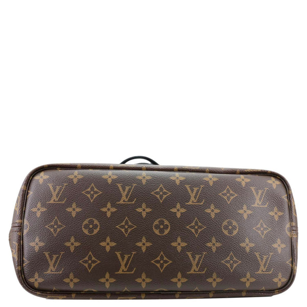 LOUIS VUITTON Neverfull MM World Tour Monogram Canvas Tote Shoulder Bag Brown
