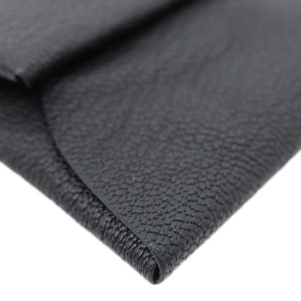 HERMES Bastia Verso Grained Goatskin Leather Coin Purse Black