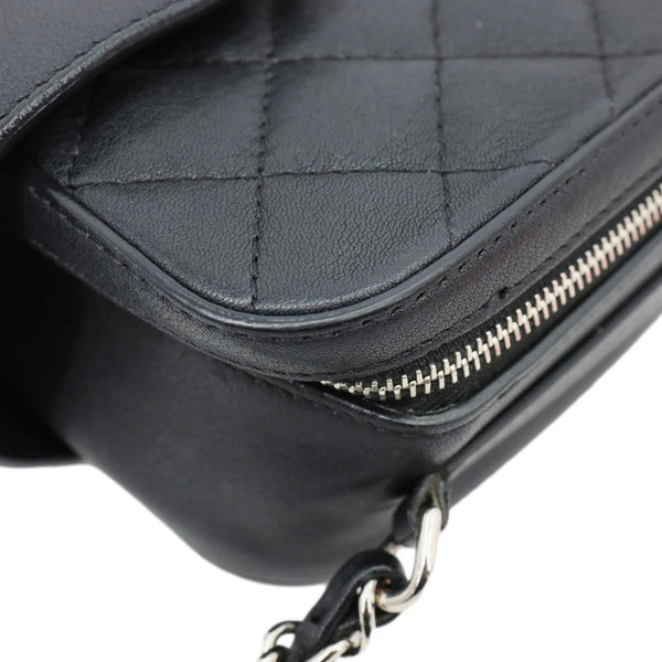 CHANEL CC Box Mini Quilted Lambskin Leather Camera Bag Black