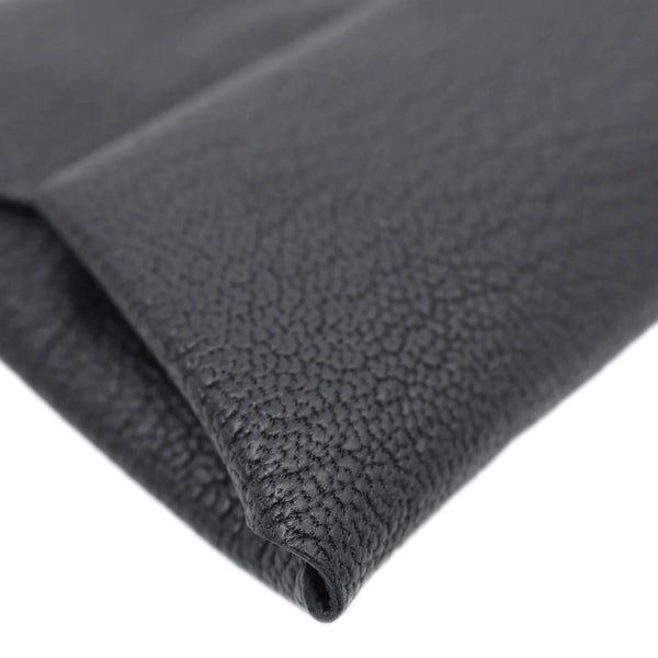 HERMES Bastia Verso Grained Goatskin Leather Coin Purse Black